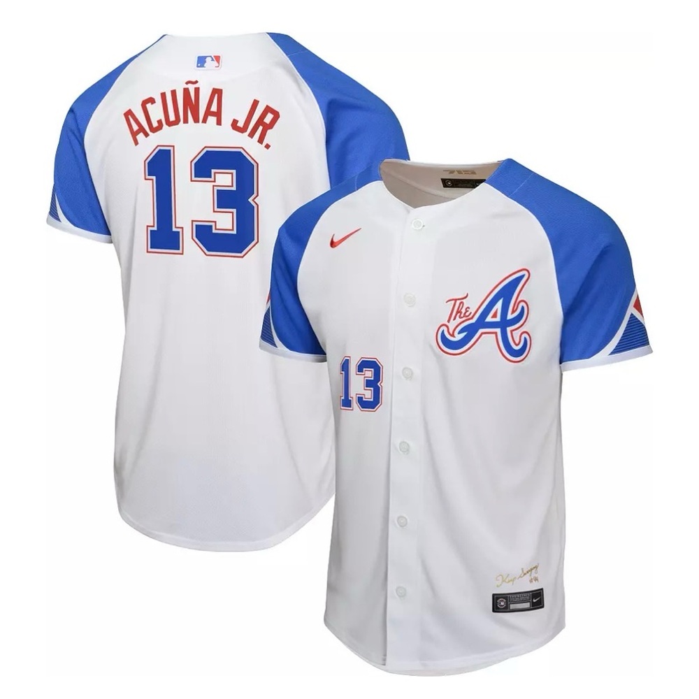 Nike Youth Atlanta Braves City Connect Ronald Acuña Jr. #13 Limited Vapor Jersey